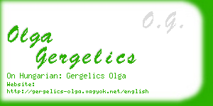 olga gergelics business card